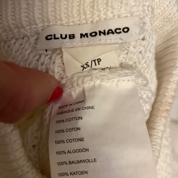 Club Monaco XS Martuska Fringe Sweater white . as seen on January Jones - Picture 7 of 8